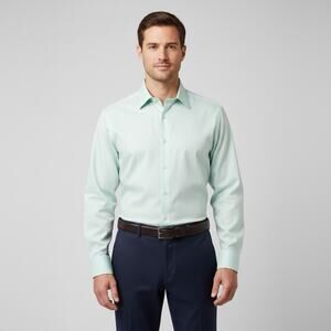 Club Room Men’s Dress Shirt L Mint Green Quiet Luxury Officecore Business Casual